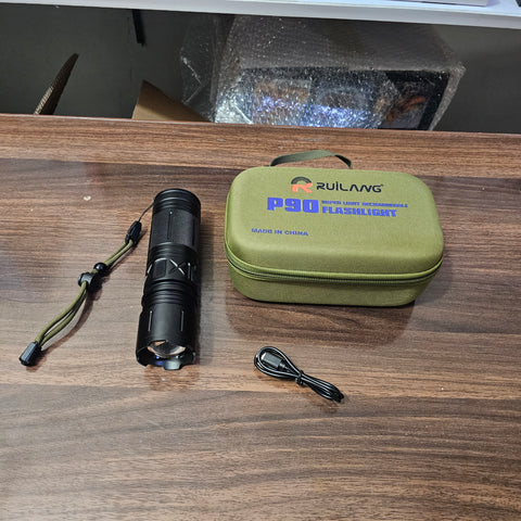 Ruilang P90 Imported LED Torch Light 8800 mAh Battery ( 1Km range)