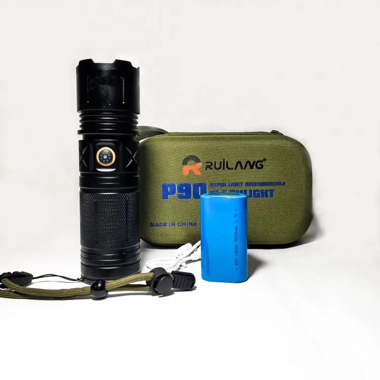 Ruilang P90 Imported LED Torch Light 8800 mAh Battery ( 1Km range)