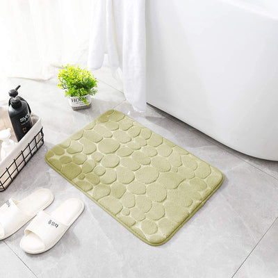 Water Absorption Non-slip Pebble Washable Toilet Bath Mat Memory Foam Shower Mat Floor Rug